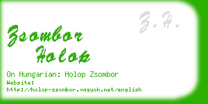 zsombor holop business card